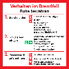 Notfallplan Verhalten im Brandfall, Kunststoff, 200x200mm