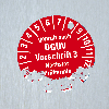 Prüfplakette DGUV Vorschrift 3,NP,25-30,rot/weiß,Dokumentenfolie,Ø 30mm,10/Bogen