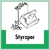 Abfallkennzeichen Styropor, mit Symbol und Text, Folie, selbstklebend, 200x200mm Abfallkennzeichen Styropor, mit Symbol und Text, Folie, selbstklebend, 200x200mm