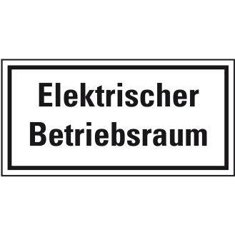 Hinweisschild Elektrischer Betriebsraum, Kunststoff, 200x100mm-Beschreibung lesen