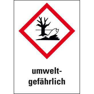 Gefahrensymbol Umwelt GHS 09, umweltgefährlich, Folie, 37x26mm, 12/Bogen, GHS-Verordnung-Beschreibung lesen