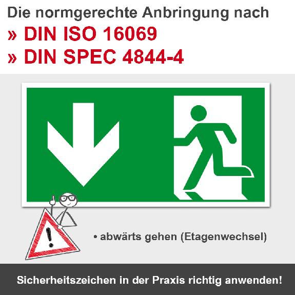 Rettungszeichen Notausgang, Kunststoff, 400x200mm, ASR A1.3, DIN EN ISO 7010 E001-Beschreibung lesen