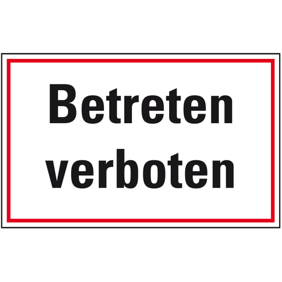 Hinweisschild Betreten verboten, Kunststoff, 300x200mm-Leggi tutto