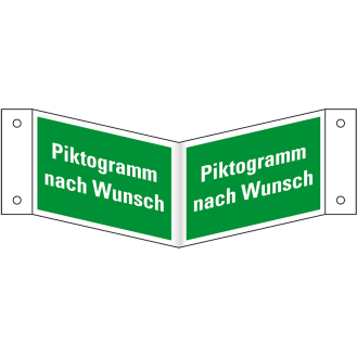 Rettungs-Nasenschild blanko, Kunststoff, 300x150mm-Beschreibung lesen