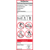 Aufkleber Leiter-Gebrauchsanweisung Rollhocker, Folie, selbstklebend, 50x150mm, 2/Bogen