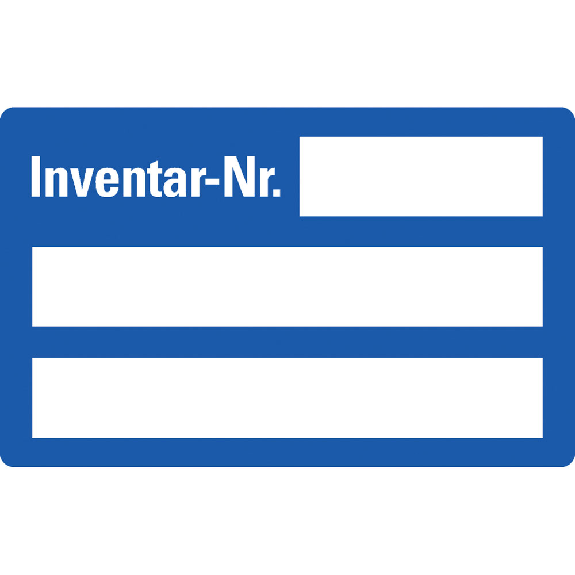 Inventaretiketten Inventar-Nr., blau, Dokumentenfolie, 25x40mm, 100/VE-Beschreibung lesen