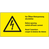 Warn-Kombischild Vor Öffnen Netzspannung abschalten, praxisbewährt, Folie, 100x50mm Warn-Kombischild Vor Öffnen Netzspannung abschalten, praxisbewährt, Folie, 100x50mm
