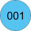 Markierungspunkt, numeriert 001-500, hellblau, Haftpapier, ablösbar, Ø 25mm, 500/Rolle Markierungspunkt, numeriert 001-500, hellblau, Haftpapier, ablösbar, Ø 25mm, 500/Rolle