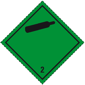Gefahrgutzettel (Placards) Kl. 2.2 Nicht entflammbar.., Folie, seewasserbeständig, 250x250mm, IMDG-Code, GGVSEB ADR IATA-Beschreibung lesen