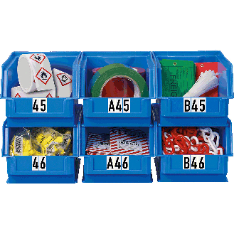 Kombipackung Buchstabe A-Z, weiß/schwarz, Folie, SH 25mm, 22x36mm, 16 je Buchst./PAK-Beschreibung lesen