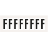Buchstabe F, weiß/schwarz, Folie, Schrifthöhe 25mm, 32,5x14,9mm, 10/Bogen Buchstabe F, weiß/schwarz, Folie, Schrifthöhe 25mm, 32,5x14,9mm, 10/Bogen