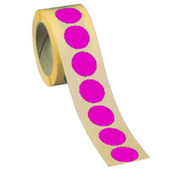Markierungspunkt, blanko, pink, Haftpapier, ablösbar, Ø 38mm, 500/Rolle Markierungspunkt, blanko, pink, Haftpapier, ablösbar, Ø 38mm, 500/Rolle-Beschreibung lesen