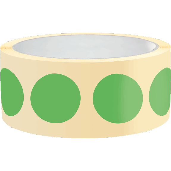 Markierungspunkt, blanko, grün, Haftpapier, permanent, Ø 25mm, 500/Rolle-Beschreibung lesen