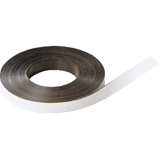 Magnetband, individuell beschriftbar, zum Zuschneiden, weiß, 30mm, 30m/Rolle-Beschreibung lesen