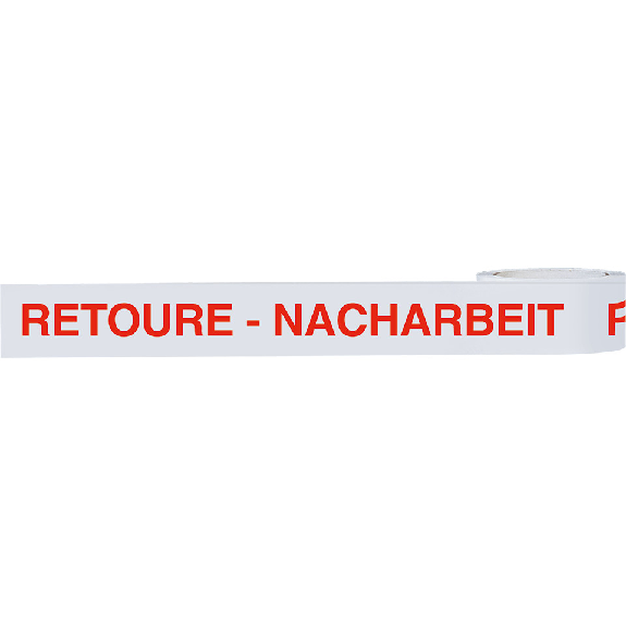 Klebeband Retoure-Nacharbeit, weiß/rot, Polypropylen, selbstklebend, 50mm, 66m/Rolle Klebeband Retoure-Nacharbeit, weiß/rot, Polypropylen, selbstklebend, 50mm, 66m/Rolle-Beschreibung lesen