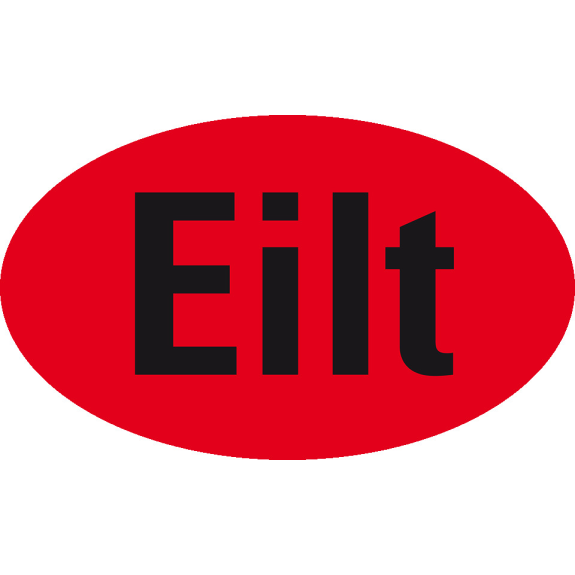 Organisationsetikett Eilt, oval, rot, Haftpapier, ablösbar, 50x30mm, 500/Rolle Organisationsetikett Eilt, oval, rot, Haftpapier, ablösbar, 50x30mm, 500/Rolle-Beschreibung lesen