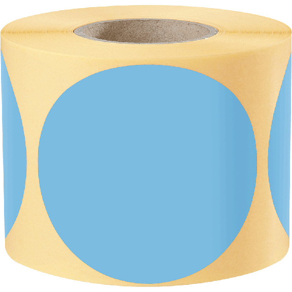 Markierungspunkt, blanko, hellblau, Haftpapier, ablösbar, Ø 75mm, 500/Rolle-Beschreibung lesen