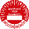 Prüfplakette,gepr.n.DGUV Vorschr.3,26-31,rot,Folie,selbstklebend,Ø 30mm,10/BOG Prüfplakette,gepr.n.DGUV Vorschr.3,26-31,rot,Folie,selbstklebend,Ø 30mm,10/BOG