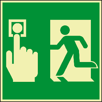 PERMALIGHT power langnachleuchtend Rettungszeichen Fluchttüranlage o.Zeitverzögerung, DIN, Folie, 100x100mm, DIN 67510-Beschreibung lesen