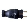 Fiche NF caoutchouc, noire, 2P+T 10/16A 230V IP44 - 10039