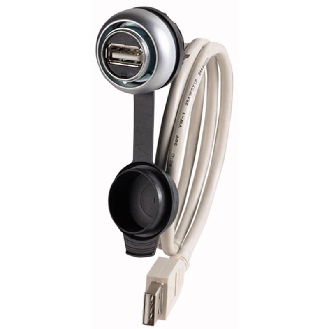 Prise a encastrer USB 2,0 A/A avec raccordement - M22-USB-SA-Lire la description