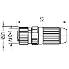 M12L Fem Droit 5p; Bornes guillotines 0.75-1.5mm², Ø5.8-13.5mm - 7000-P4421-0000000 M12L Fem Droit 5p; Bornes guillotines 0.75-1.5mm², Ø5.8-13.5mm - 7000-P4421-0000000