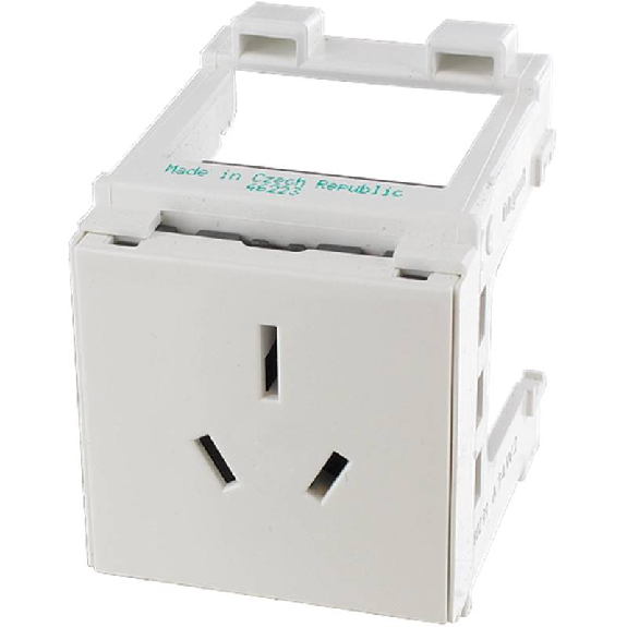 Module MSVD Prise de courant Australie blanche 250VAC / 10 A - 4000-72000-0090000 Module MSVD Prise de courant Australie blanche 250VAC / 10 A - 4000-72000-0090000-Lire la description