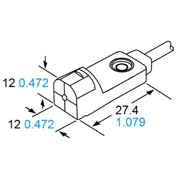 DPI Rect. PNP NO P4mm non noyé Plast. Radial 12-24Vdc / Câble 1m - GX-F12B-P DPI Rect. PNP NO P4mm non noyé Plast. Radial 12-24Vdc / Câble 1m - GX-F12B-P-Lire la description