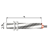 DPM M12 REED NO P20mm noyé 70mm Laiton 220VAC / Câble 2m PVC - SMC-12 L NO
