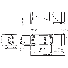 DPI Rect. 2 fils DC NO P20mm noyé 40x40x118mm Plast. 10-30Vdc bornes - IQ40-20BDSKK0S