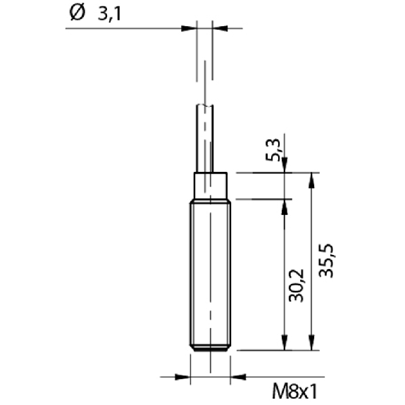 DPI M08 PNP NO P1,5mm noyé 35.5(30.2)mm Laiton 10-30Vdc Câble 2m PVC - AE6/AP-1A DPI M08 PNP NO P1,5mm noyé 35.5(30.2)mm Laiton 10-30Vdc Câble 2m PVC - AE6/AP-1A-Lire la description