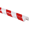 Knuffi Eckschutzprofil Typ A, selbstklebend/zum Anschrauben, rot/weiß, PU-Schaum, 1m Knuffi Eckschutzprofil Typ A, selbstklebend/zum Anschrauben, rot/weiß, PU-Schaum, 1m