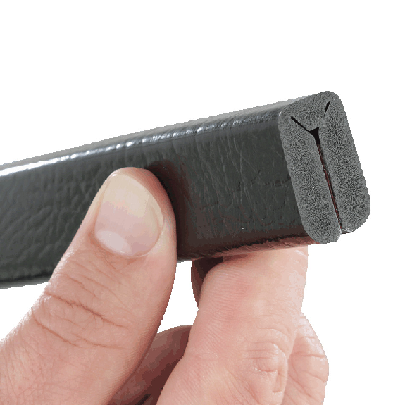Knuffi Eckschutzprofil Typ W FLEX, selbstklebend/Aufschrauben, schwarz, 1m Knuffi Eckschutzprofil Typ W FLEX, selbstklebend/Aufschrauben, schwarz, 1m-Beschreibung lesen