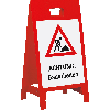 Warnaufsteller Leicht, ACHTUNG!Bauarbeiten, VKZ, rot, Polypropylen, 350x650mm, 300g Warnaufsteller Leicht, ACHTUNG!Bauarbeiten, VKZ, rot, Polypropylen, 350x650mm, 300g