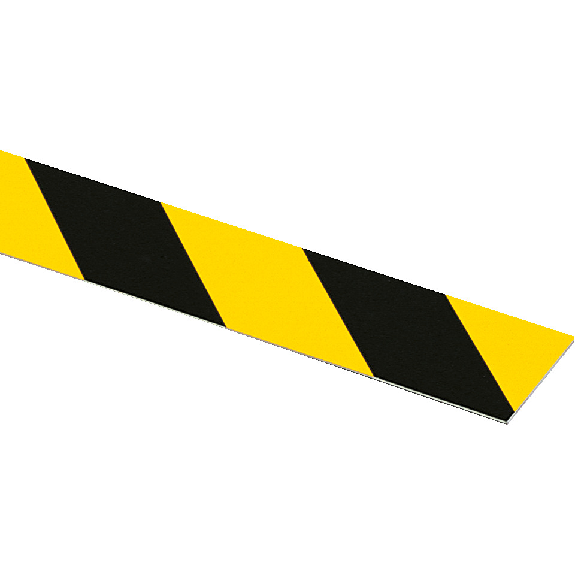 Flachmarkierung, rechtsweisend, reflektierend, gelb/schwarz, Aluminium, 100x990mm, ASR A1.3-Beschreibung lesen