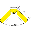 Knuffi Eckschutzprofil Typ W FLEX, selbstklebend/Aufschrauben, gelb/schwarz, 1m Knuffi Eckschutzprofil Typ W FLEX, selbstklebend/Aufschrauben, gelb/schwarz, 1m