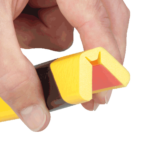 Knuffi Eckschutzprofil Typ W FLEX, selbstklebend/Aufschrauben, gelb/schwarz, 1m Knuffi Eckschutzprofil Typ W FLEX, selbstklebend/Aufschrauben, gelb/schwarz, 1m-Beschreibung lesen