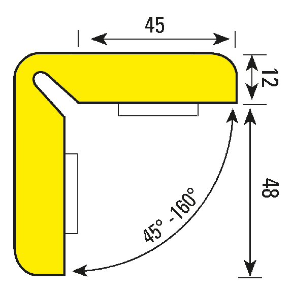 Knuffi Eckschutzprofil H+ FLEX, selbstklebend, gelb/schwarz, PU-Schaum, 1m Knuffi Eckschutzprofil H+ FLEX, selbstklebend, gelb/schwarz, PU-Schaum, 1m-Beschreibung lesen