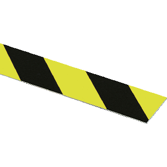 Flachmarkierung, rechtsweisend, fluoreszierend-nachleuchtend gelb/schwarz, Aluminium, 100x990mm, ASR A1.3-Beschreibung lesen