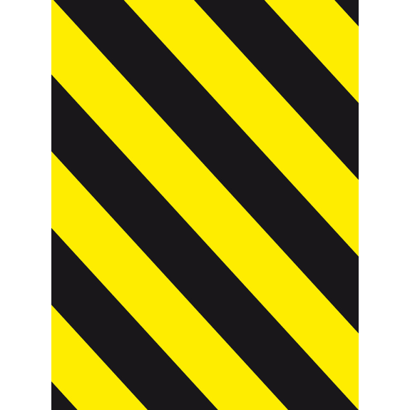 Warnaufsteller Leicht, gelb/schwarz schraffiert, Polypropylen, 350x650mm, 300g, ASR A1.3-Beschreibung lesen