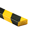 Knuffi Flächenschutzprofil Typ D, magnetisch, gelb/schwarz, 1m Knuffi Flächenschutzprofil Typ D, magnetisch, gelb/schwarz, 1m