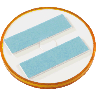 Warn-Reflektor, gelb, Kunststoff, mit 2 Klebestreifen, Ø 60mm, 4 Stück/VE-Beschreibung lesen