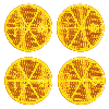 Warn-Reflektor, gelb, Kunststoff, mit 2 Klebestreifen, Ø 60mm, 4 Stück/VE Warn-Reflektor, gelb, Kunststoff, mit 2 Klebestreifen, Ø 60mm, 4 Stück/VE