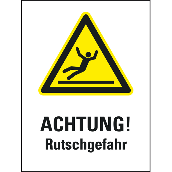 Warnaufsteller Leicht, ACHTUNG! Rutschgefahr, gelb, Polypropylen, 350x650mm, 300g, ASR A1.3 Warnaufsteller Leicht, ACHTUNG! Rutschgefahr, gelb, Polypropylen, 350x650mm, 300g, ASR A1.3-Beschreibung lesen