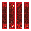 Warn-Reflektor, mit Schraubloch, rot, Kunststoff, 41x182mm, 4 Stück/VE