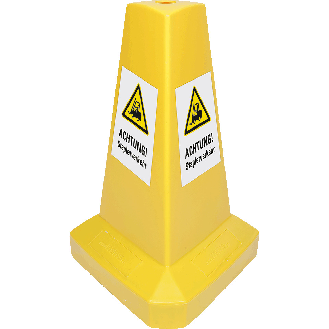 Warnaufsteller, schwer, ACHTUNG! Staplerverkehr, gelb, Kunststoff, 540mm, 2800g, ASR A1.3-Beschreibung lesen