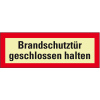 PERMALIGHT power langnachleuchtend Feuerwehrschild Brandschutztür geschlossen.., Folie, 297x105mm