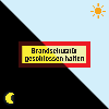 PERMALIGHT power langnachleuchtend Feuerwehrschild Brandschutztür geschlossen.., Folie, 297x105mm