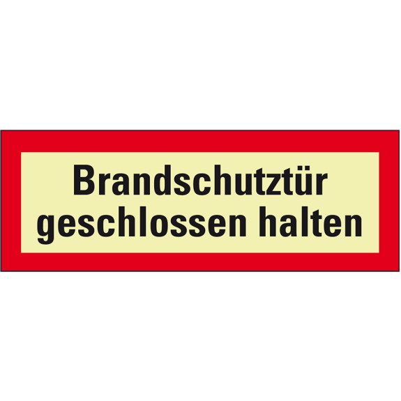 PERMALIGHT power langnachleuchtend Feuerwehrschild Brandschutztür geschlossen.., Folie, 297x105mm-Beschreibung lesen