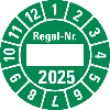 Prüfplakette Regal Nr.,2025, Beschriftungsfeld,grün,Folie,Ø 30mm,10/Bogen Prüfplakette Regal Nr.,2025, Beschriftungsfeld,grün,Folie,Ø 30mm,10/Bogen